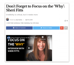 Sheri Fitts - Focus on the 'Why'